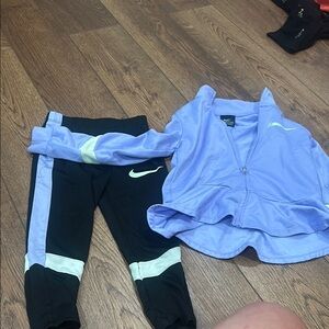 Nike Kids' Lavender and Black Active Set